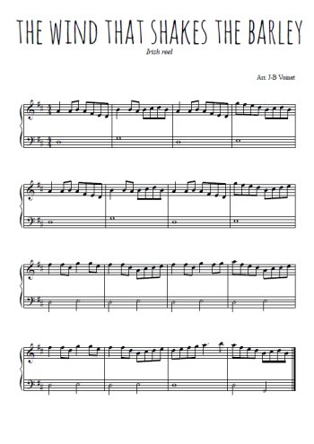Téléchargez l'arrangement pour piano de la partition de The wind that shakes the barley en PDF